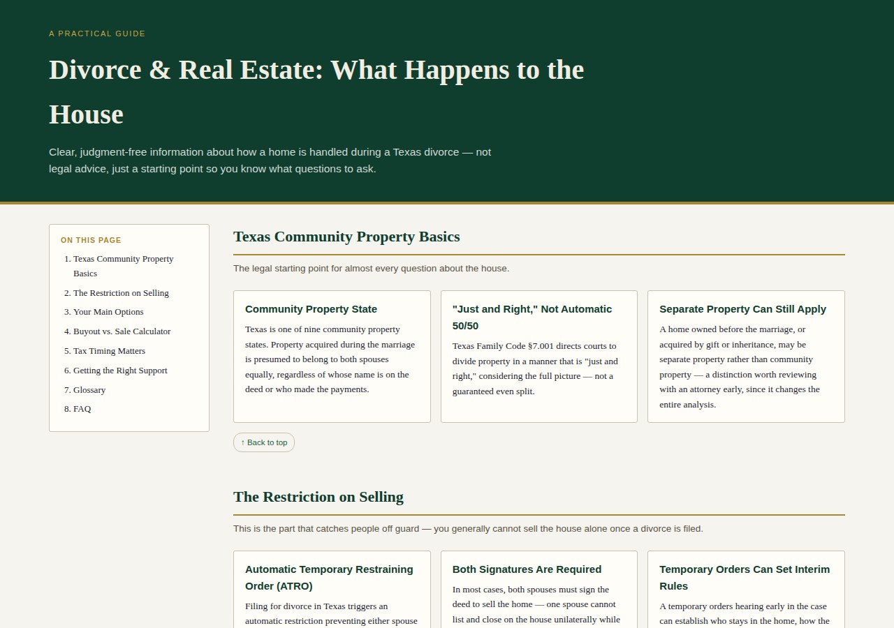 Divorce & Real Estate Guide preview