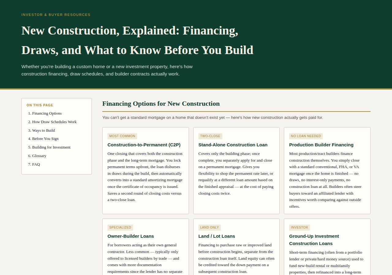 New Construction Guide preview