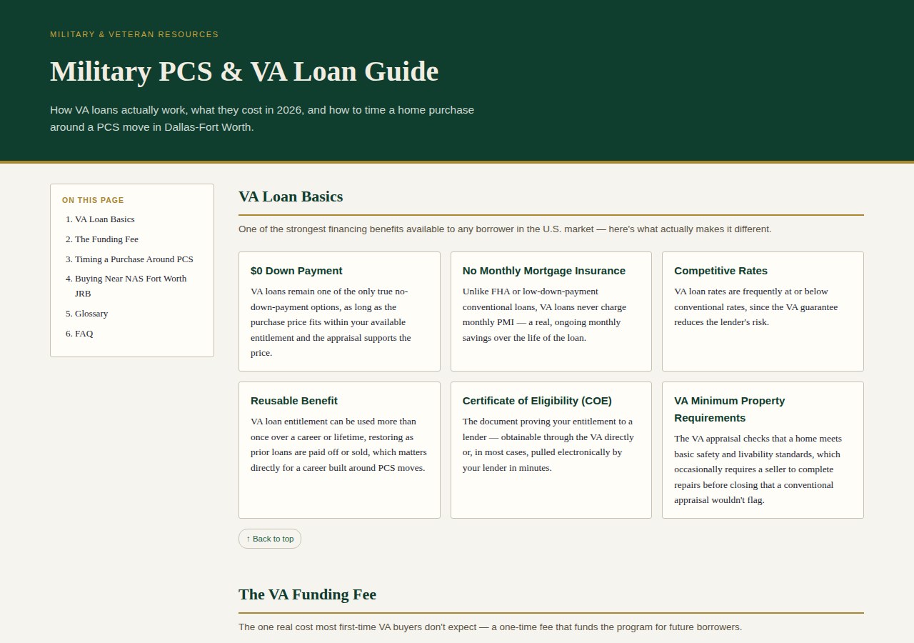 Military PCS & VA Loan Guide preview