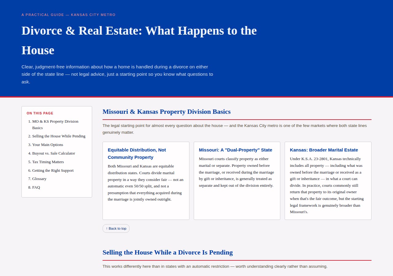 Divorce & Real Estate Guide preview
